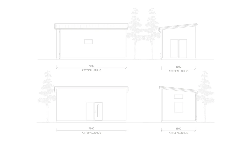 attefallshus borås fasadritning