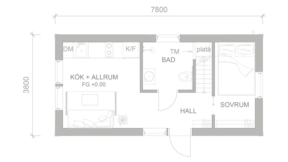 attefallshus borås planritning