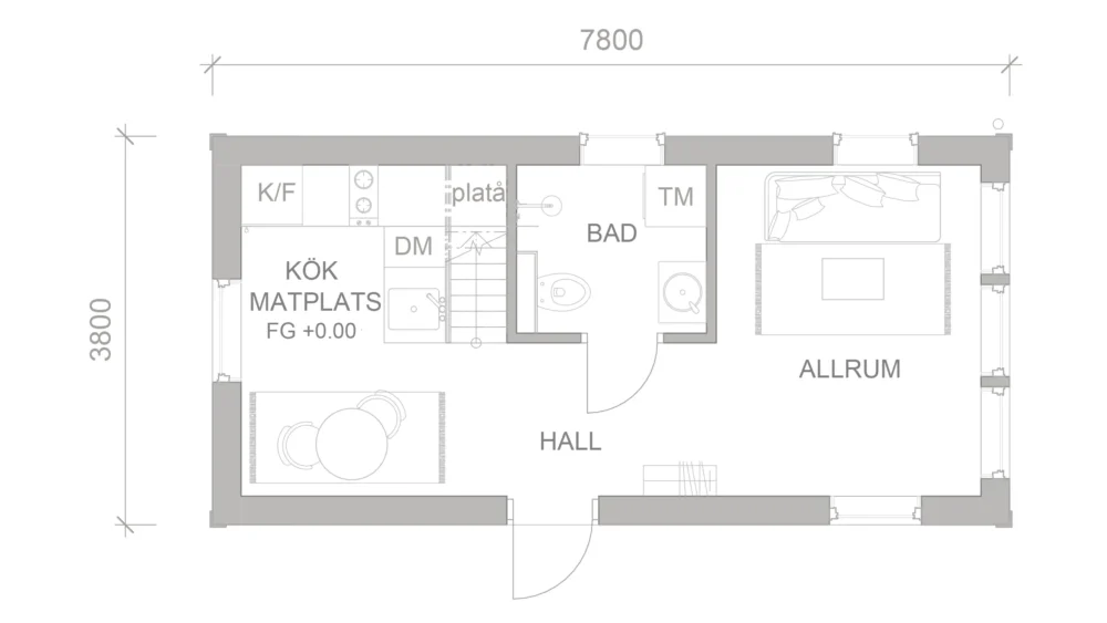 attefallshus norrtälje planritning