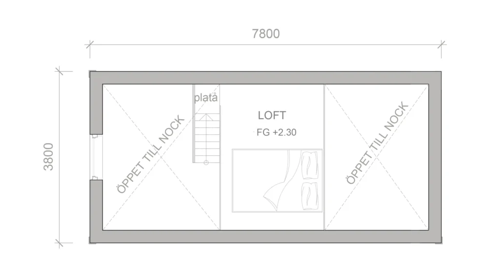 attefallshus norrtälje planritning loft