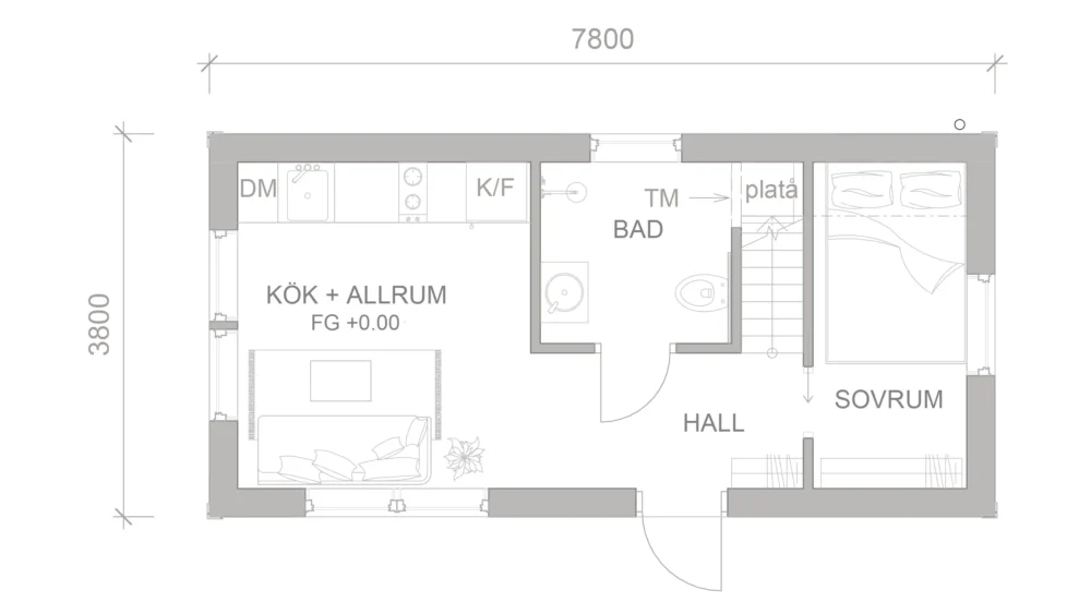 attefallshus västerås planritning