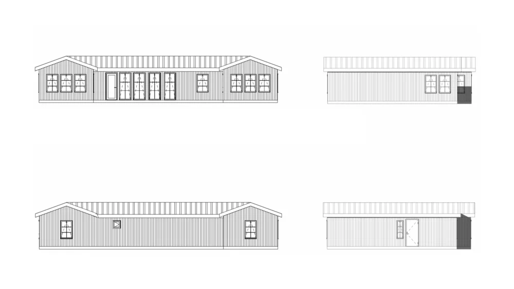 fritidshus hälsingland fasadritning