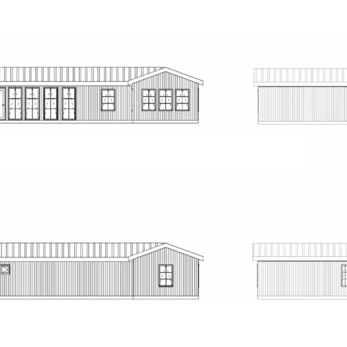 fritidshus hälsingland fasadritning